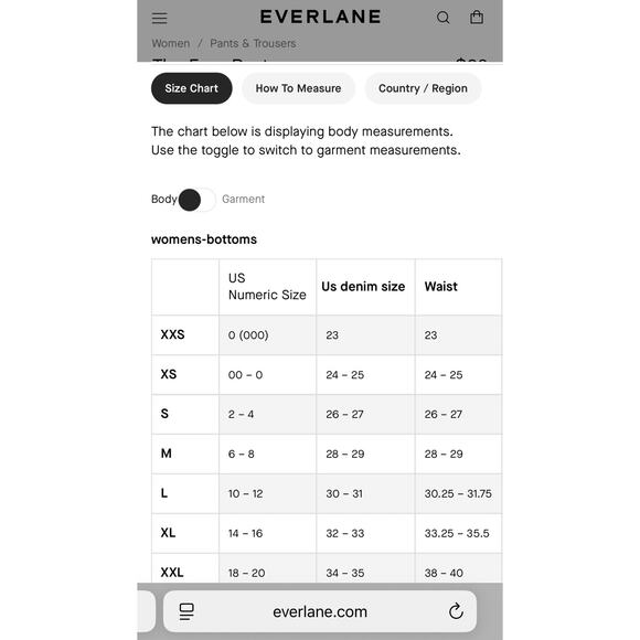 NEW Everlane The Fixed Waist Stretch Cotton Black Trouser Pants Size 00 - Picture 11 of 12